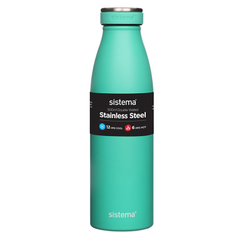 SISTEMA Hydrate Termoláhev Stainless Steel zelená 500 ml (Outdoor termosky a termohrnky)