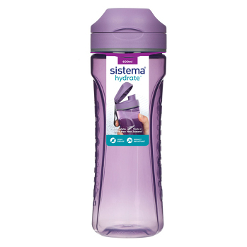 SISTEMA Hydrate Tritanová láhev Swift Flip Top fialová 600 ml (Sportovní lahve na různé aktivity)