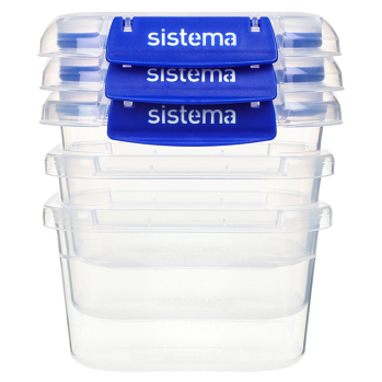 SISTEMA Klip It Plus Krabička na potraviny sada 3 ks 2 klipy 400 ml (Potravinové krabičky)