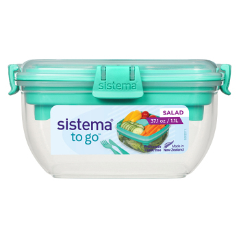 SISTEMA To Go Krabička s miskou na salát s příborem 1,1 l (Boxy na jídlo)