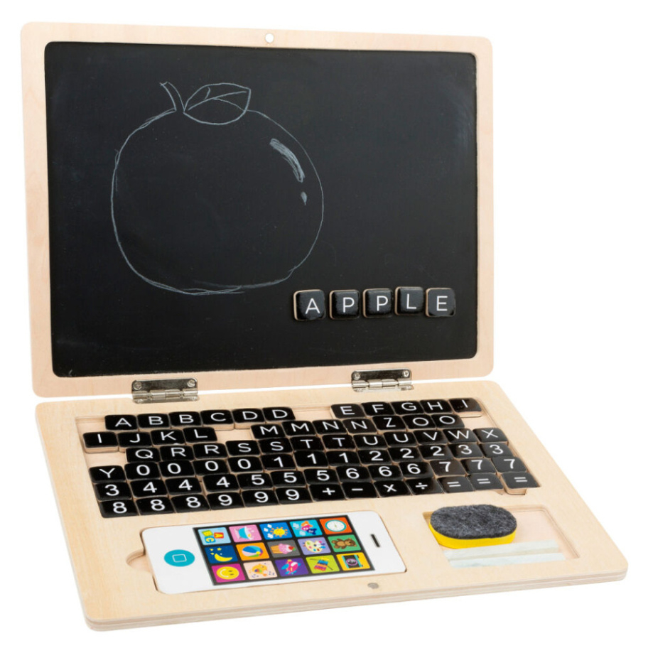 E-shop SMALL FOOT Dřevěný notebook magnetický