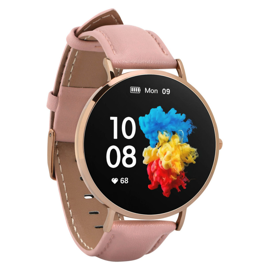 E-shop GARETT ELECTRONICS Smartwatch Verona zlatá růžový řemínek chytré hodinky