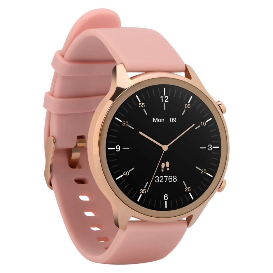 GARETT ELECTRONICS Smartwatch Veronica zlatá růžový řemínek chytré hodinky