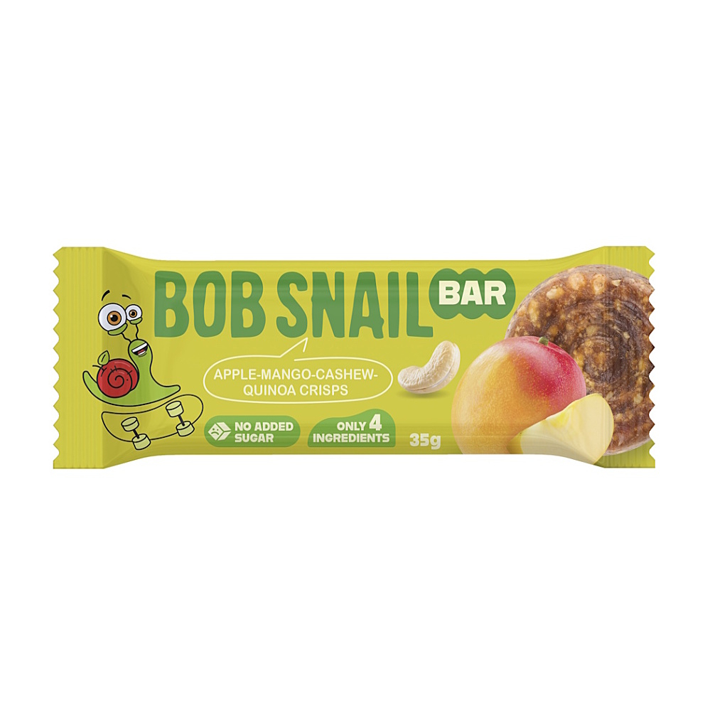 ŠNEK BOB Ovocná tyčinka jablko-mango s kešu a quinoou 35 g