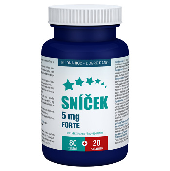 CLINICAL Sníček 5 mg FORTE 80 + 20 tablet ZDARMA (Na spánek) - Vícesložkové
