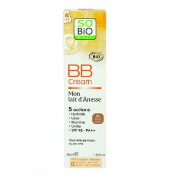 SO´BIO Bio BB krém s obsahem oslího mléka n°2 Střední béžová 40 ml