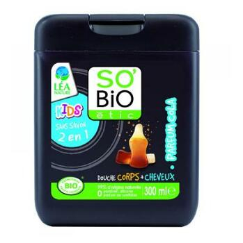 SO´BIO Bio Sprchový gel na tělo a vlasy pro děti Cola 300 ml
