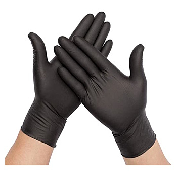 SOFTCLINIC Nitrilové rukavice vyšetřovací nepudrované černé L 100 ks (Jednorázové vyšetřovací rukavice) - Ochranný, Jednorázové, Nesterilní, Nepudrované