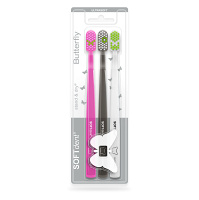 SOFTDENT Butterfly Zubní kartáček Ultra Soft 3 kusy