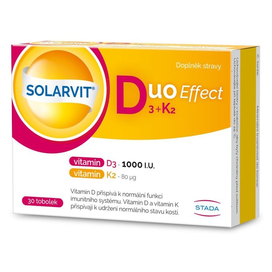 Levně SOLARVIT Duo effect D3 1000 IU + K2 80 µg 30 tobolek