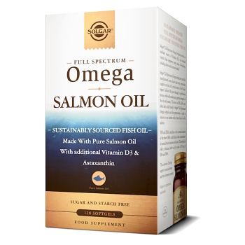 SOLGAR Full spectrum omega salmon oil 120 tobolek (Omega 3 a rybí olej) - Vícesložkové