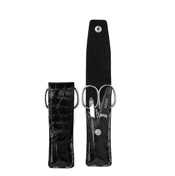 SOLINGEN PL808 Manikúrová sada Mini kroko černá + ni (Domácí manikúra)