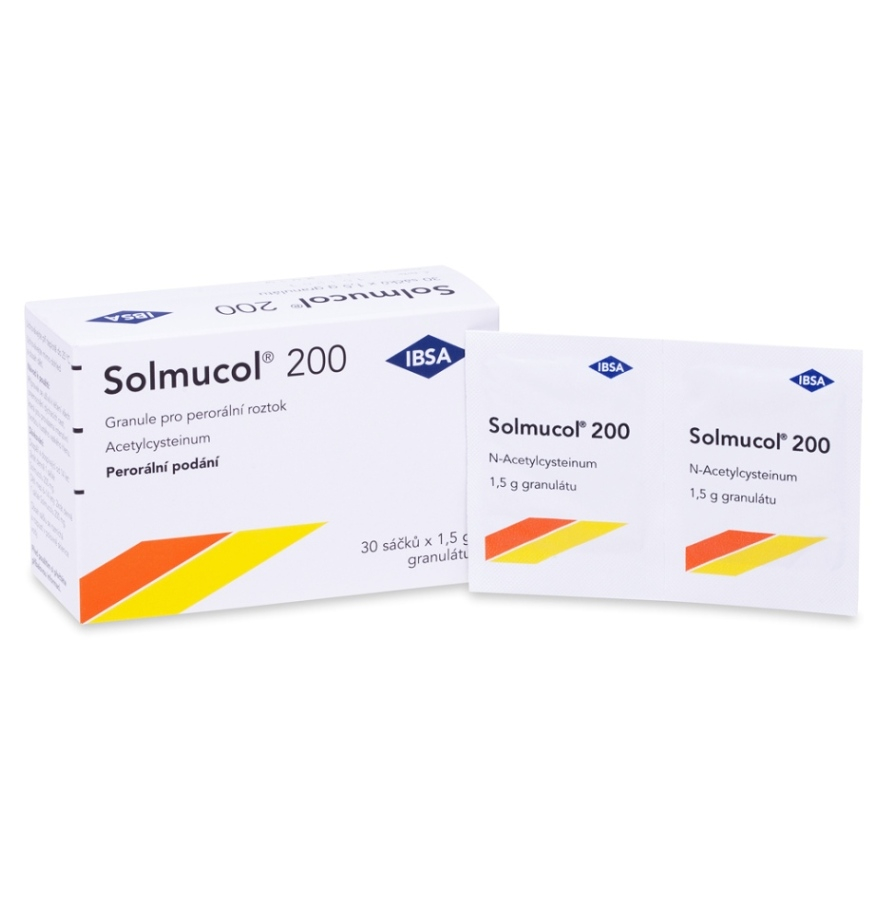 SOLMUCOL 200 mg perorální granule 30 sáčků