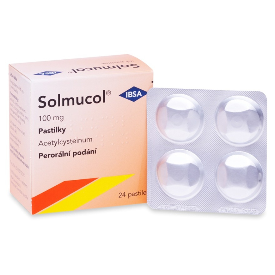 E-shop SOLMUCOL Pastilky 100 mg 24 kusů