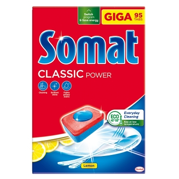 SOMAT Classic Power Tablety do myčky Lemon 95 kusů (Kapsle a tablety do myčky) - Čistící