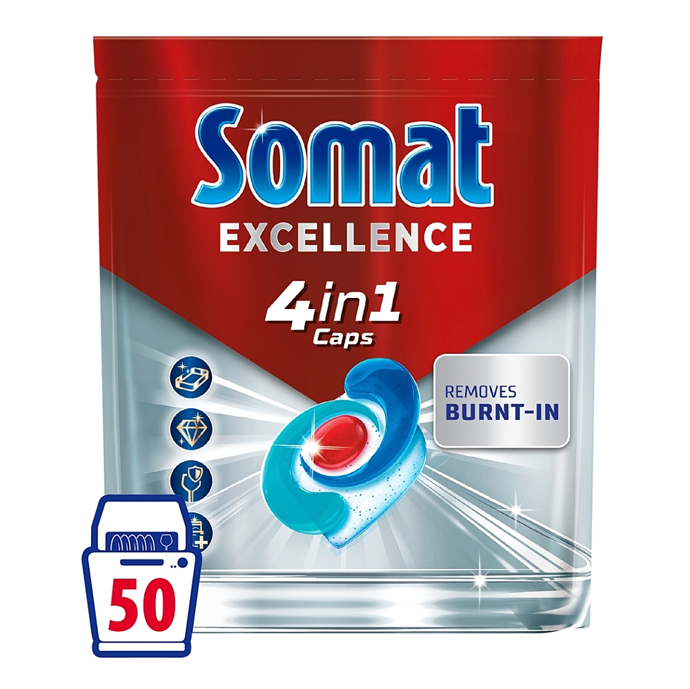 SOMAT Excellence 4in1 Kapsle do myčky 50 kusů