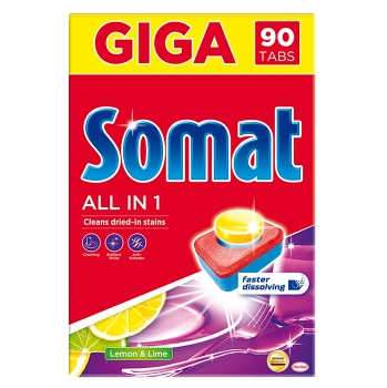 SOMAT Tablety do myčky  All in One Lemon Giga 90 ks
