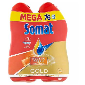 SOMAT Gold Mega gel NeutraFresh 2x 684 ml (Přípravky do myčky) - Čistící