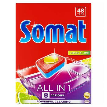 SOMAT All in 1 Lemon & Lime tablety do myčky na nádobí 48 tablet