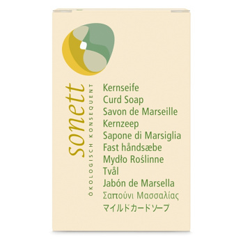 SONETT Tuhé mýdlo na ruce Curd Soap 100 g (Přírodní přípravky na sprchování a mytí) - Čistící