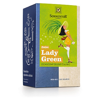 SONNENTOR Čaj svěží lady green BIO 18 sáčků (Zelené čaje) - BIO