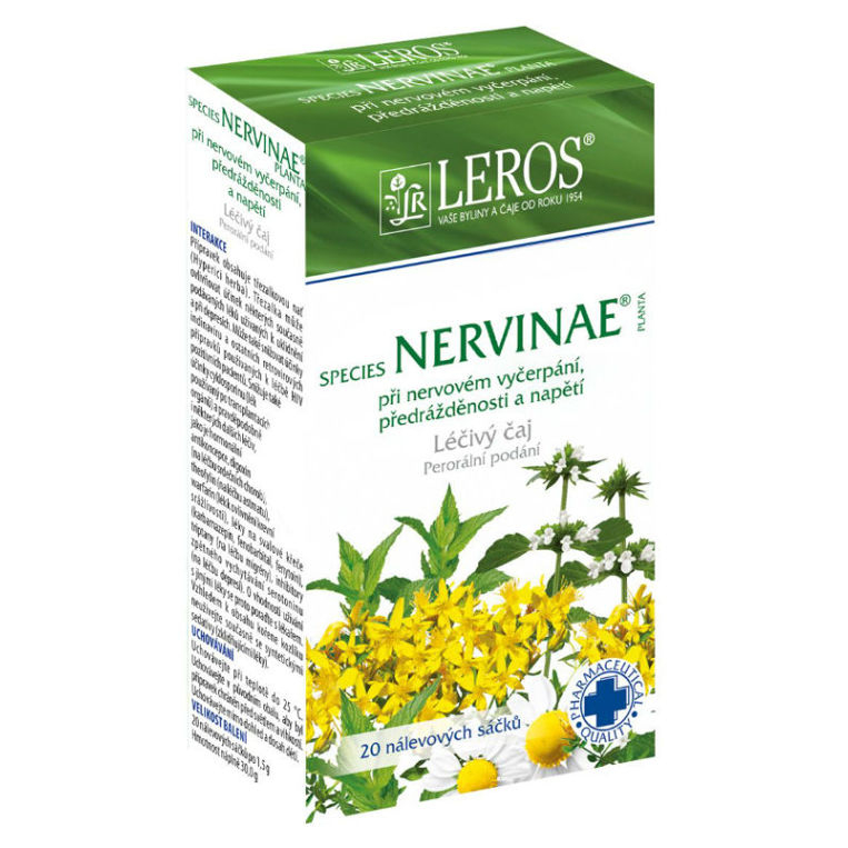 Levně LEROS Léčivý čaj Species Nervinae Planta 20 nálevových sáčků