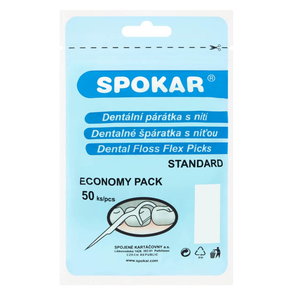 E-shop SPOKAR Dentální párátka s nití 50 kusů