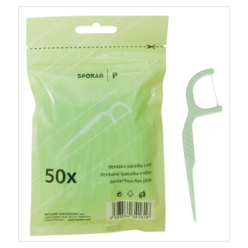 SPOKAR Dentální párátka s nití 50 kusů (Dentální párátka)