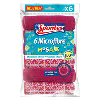 SPONTEX Mosaik Utěrka z mikrovlákna 6 kusů