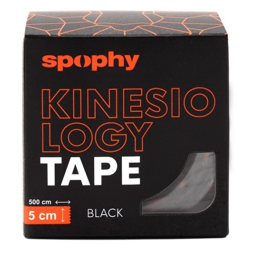 SPOPHY Kinesiology tape black tejpovací páska černá 5 cm x 5 m