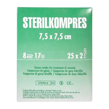 STERILKOMPRES 7.5x7.5cm 25x2 ks