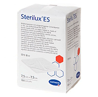 STERILUX Gáza kompresní nesterilní  7,5 x 7,5 cm 17 vláken 100 kusů