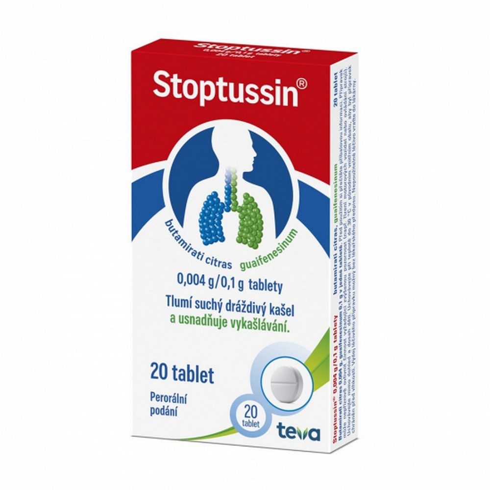 Levně STOPTUSSIN 0,004g/0,1g 20 tablet