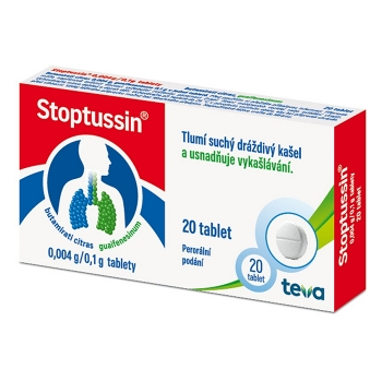STOPTUSSIN 0,004g/0,1g 20 tablet (Na suchý kašel)