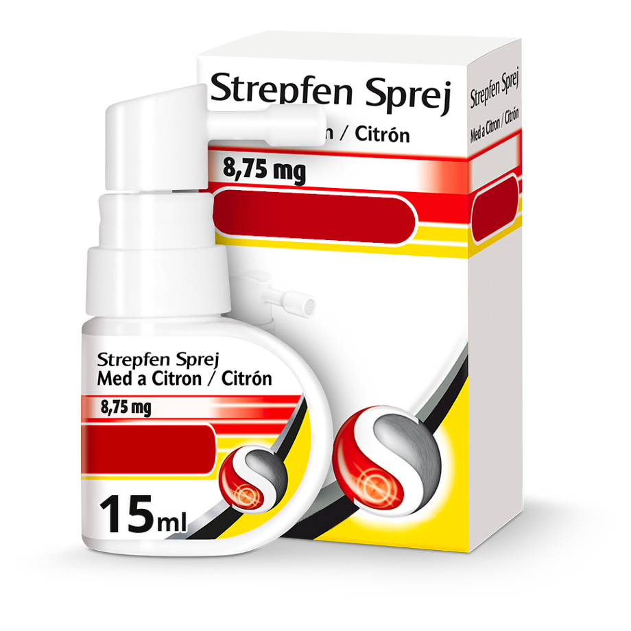 STREPFEN Sprej med a citron 8,75 mg 15 ml