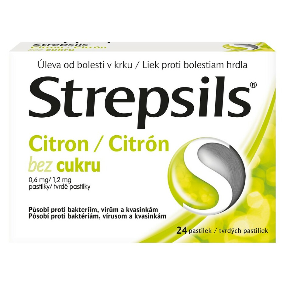 E-shop STREPSILS Citron bez cukru 24 pastilek