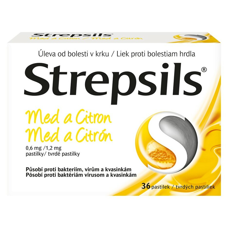 Levně STREPSILS Med a citron 0,6 mg 36 pastilek