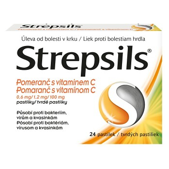 STREPSILS Pomeranč s vitamínem C 24 pastilek