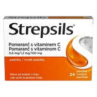 STREPSILS Pomeranč s vitamínem C 24 pastilek