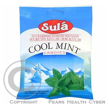 SULÁ COOL MINT sáček 60g bez cukru (Vitamínové bonbony) - Osvěžující dech
