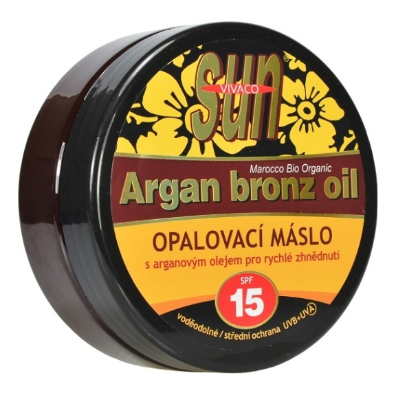 Levně VIVACO Argan bronz oil Opalovací máslo OF 15 200 ml