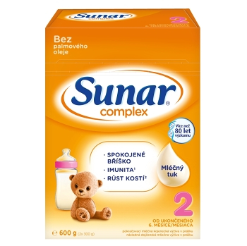 SUNAR Complex 2 Pokračovací batolecí mléko od 6 měsíce 600 g