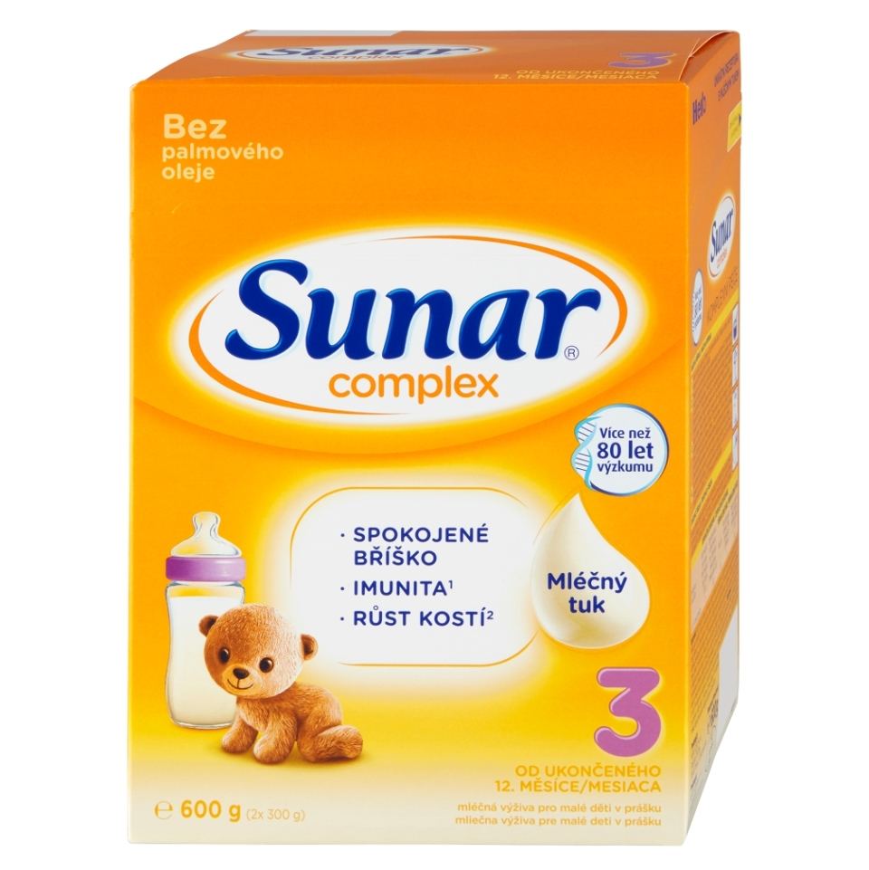 E-shop SUNAR Complex 3 batolecí mléko od 12 měsíce 600 g