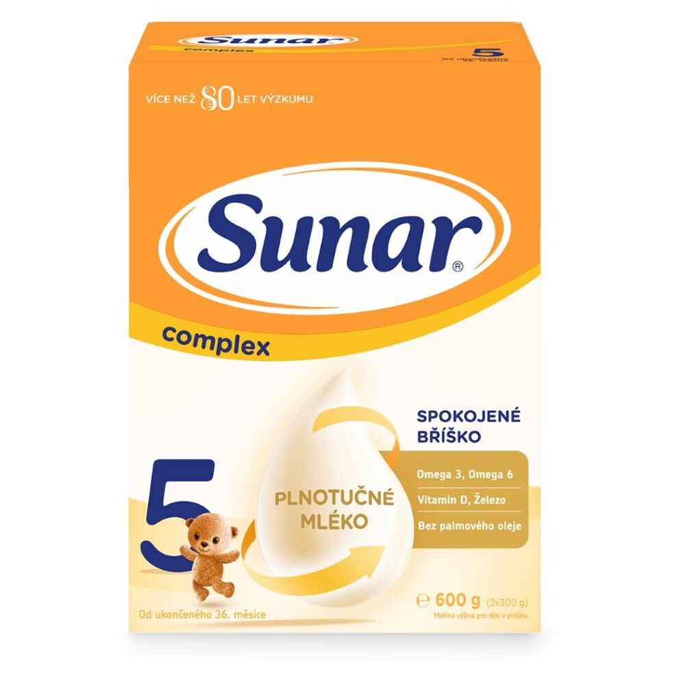 Levně SUNAR Complex 5 dětské mléko od 36 měsíců 600 g