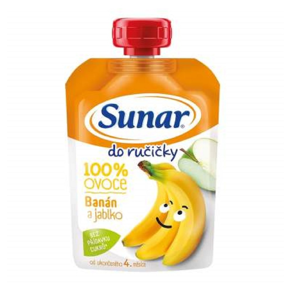 SUNAR Do ručičky ovocná kapsička banán 4m+ 100 g
