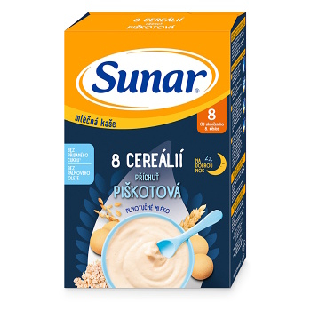 SUNAR Mléčná kaše 8 cerealií piškot na dobrou noc 8m+ 210 g