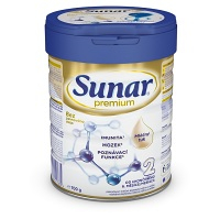 SUNAR Premium 2 pokračovací kojenecké mléko od ukončeného 6 měsíce 700 g