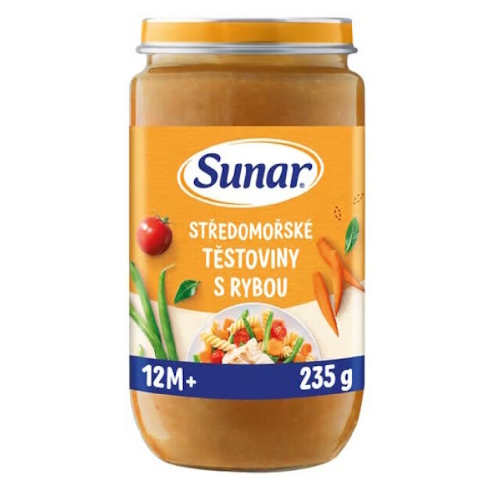 SUNAR Příkrm středomořské těstoviny s rybou 12m+ 235 g