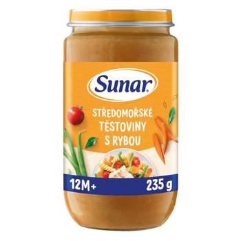 SUNAR Příkrm středomořské těstoviny s rybou 12m+ 235 g (Masozeleninové příkrmy)