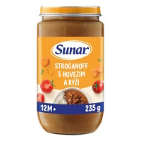 SUNAR Příkrm stroganov s hovězím a rýží 12m+ 235 g